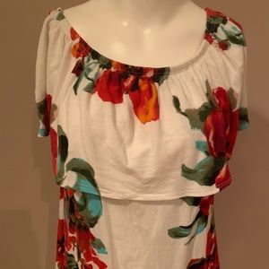 Floral off the shoulder top